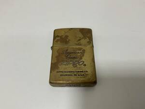 1554◆Zippo ジッポ American Classic アメリカンクラシック ゴールドカラー ライター 喫煙具 ヴィンテージ 長期保管 着火未確認