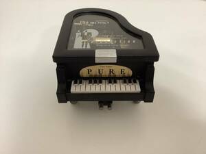 1608◆PURE Piu mosso ピアノ型 オルゴール付 ジュエリーケース 宝石箱 小物入れ 昭和レトロ 長期保管品