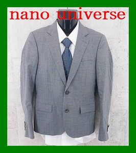 nano universe グレンチェックジャケット 3 グレー 