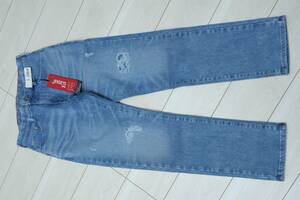 new goods EDWIN JMH32-199 S size Jerseys slim tapered indigo * light used * damage processing made in Japan stretch Denim JERSEYS