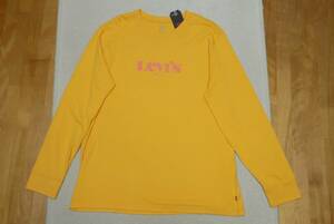 新品リーバイス16139-0051 JP XLサイズ/US Lサイ リラックスフィット ロングスリーブ ロゴTシャツ オレンジ・イエロー 長Ｔ ロンＴ