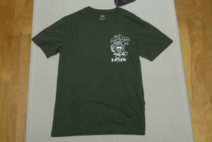 新品リーバイス22491-0875 JP Mサイズ/US Sサイズ 半袖 グラフィック クルーネック Tシャツ アーミーグリーン/緑 カットソー