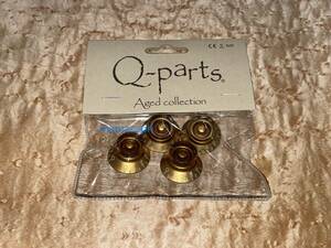 新品 Q-parts純正 AGED COLLECTION Bell Hat Type Les Paul Aged Gold Knobs 4個 Set レスポール ベル ハット Type ノブ エイジド ゴールド