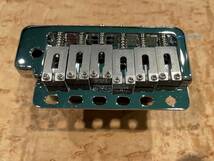 Wilkinson純正 WVP6SB Stratocaster Bridge Steel Block Chrome Setロゴ有 ウィルキンソン ストラトキャスター スチール ブロック ブリッジ_画像2