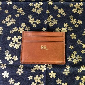中古ラルフローレンRRL Double RL 本革製 カードケース 茶色の画像1
