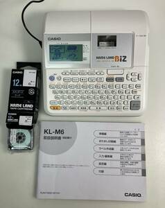 CASIO Casio KL-M6 name Land label operation verification settled beautiful goods ribbon 1 pcs service used 