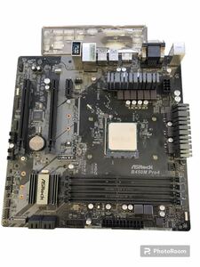 【中古】ASROCK B450M PRO4マザーボード /AMD Ryzen 7 2700X CPU 2点セット 20240410