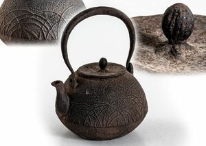 時代鉄瓶 薄文 宝珠形鉄瓶 紫砂 鐵壷 湯沸 茶器