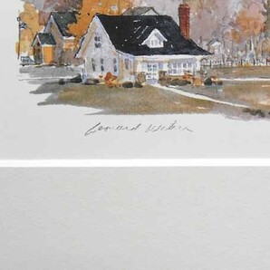 ＊新入荷＊ アメリカの人気画家 レオナルド・ウェーバー(LEONARD WEBER)「Kinderhook NY USA」ジクレー/版画/ニューヨーク/キンダーフックの画像6