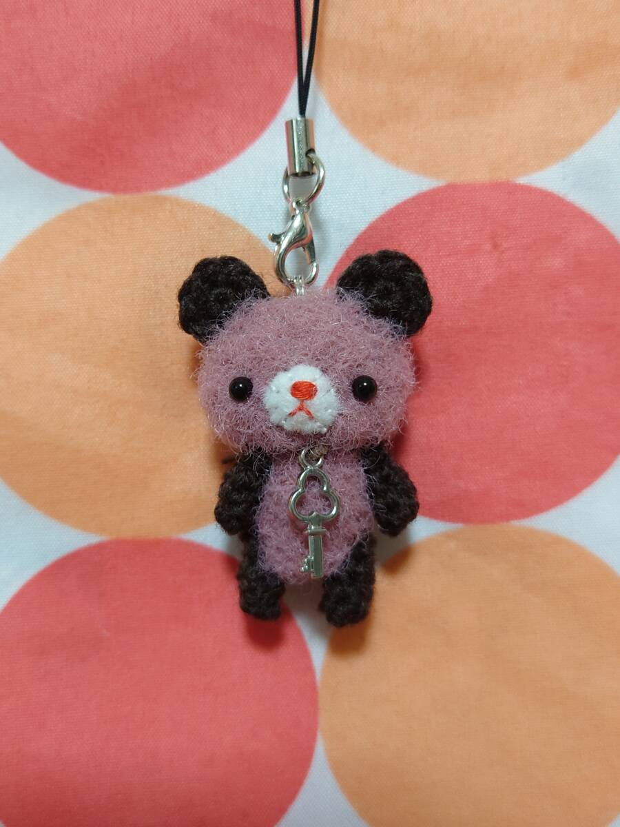 PetitBear Amigurumi fait à la main *Ours Chibi semblable à de la laine (Pêche/Charme) *Ours, jouet, jeu, jouet en peluche, Amigurumi