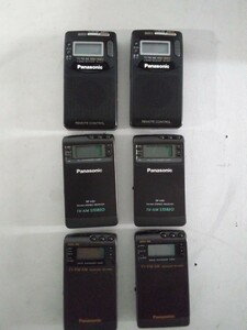 Panasonic パナソニック ポケットラジオ・R F ー H 17 ×2 ・R F ー H S 1×2 ・R F ー H 565 ×2 ・合計 6 台 中古品 動作品