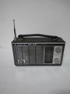 昭和レトロアンティーク 日立 9 石 2バンド FM ラジオ ・K H ー 970 ジャンク 