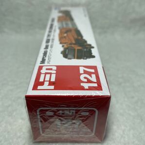 未使用 未開封 廃番ロングトミカ No.127 メルセデスベンツ4850 240型 シュナーベル式トレーラーの画像5