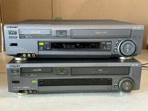 SONY ソニー VHS/Video8 ビデオデッキ WV-TW1/WV-ST1 2台　通電確認のみ