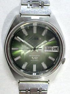 CITIZEN★シチズン　SEVEN STAR V2　4-770986TA　自動巻　メンズ腕時計　ベルト切★S11369