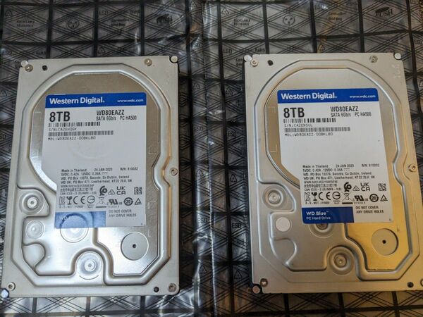 WESTERN DIGITAL WD80EAZZ 8TB HDD 2台セット