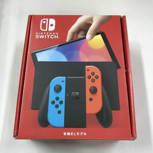 gb2144 送料無料！動作品 ニンテンドースイッチ 本体 Nintendo Switch Joy-Con(L) ネオンブルー/(R) レッド 有機ELモデル