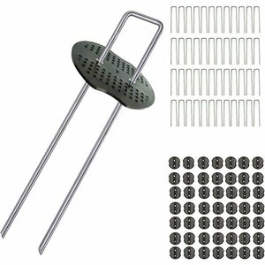 U pin .50 pcs set 20x3x20... pin artificial lawn fixation for weed proofing seat black circle attaching 13