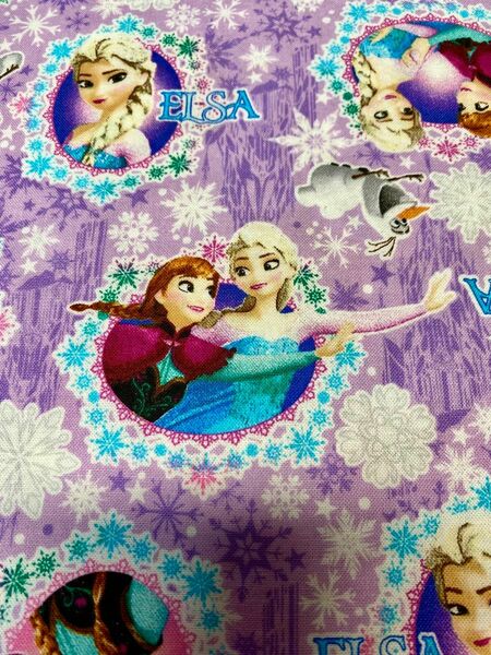 ディズニープリンセスアナと雪の女王生地ラベンダーハギレ50cm