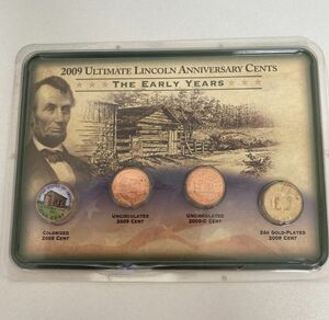 R01-080-0410-107 外国硬貨 記念硬貨 2009 ULTIMATE LINCOLN ANNIVERSARY CENTS リンカーン コイン THE EARLY YEARS 1スタ