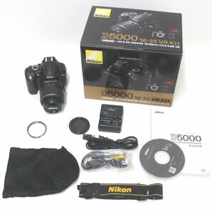 1D370 Nikon ニコン デジタル 一眼レフ カメラ D5000 レンズキット AF-S DX NIKKOR 18-55mm f/3.5-5.6G VR 動作確認済み【ニューポーン】の画像1