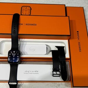 4/24限界値下げ★バッテリー97%★保証有25年1月★Apple Watch Series8 45mm HERMES ブラック