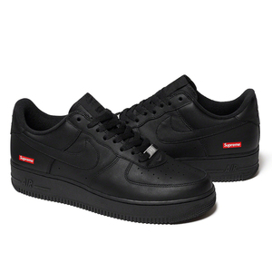 24SS Supreme NIKE AIR FORCE 1 LOW / SUPREME BLACK US9.5 27.5cm ( ナイキ エアフォース ワン ロー シュプリーム コラボ ブラック 黒 )