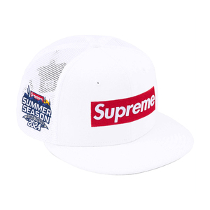 24SS Supreme Box Logo Mesh Back New Era White 7 3/8 シュプリーム ボックスロゴ メッシュ バック ニューエラ キャップ ホワイト 白赤