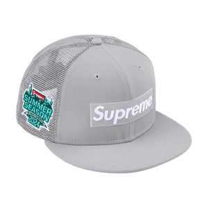 24SS Supreme Box Logo Mesh Back New Era Grey 7 1/2 ( シュプリーム ボックスロゴ メッシュ バック ニューエラ キャップ グレー )