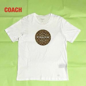 【人気】COACH　コーチ　ロゴTシャツ　半袖Tシャツ　シグネチャー　モノグラム　刺繍ロゴ　クルーネック　ユニセックス　F33780