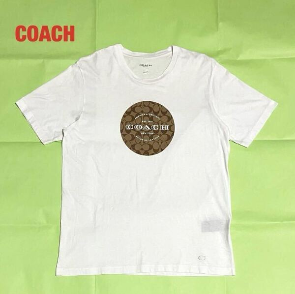 【人気】COACH コーチ ロゴTシャツ 半袖Tシャツ シグネチャー モノグラム 刺繍ロゴ クルーネック ユニセックス F33780