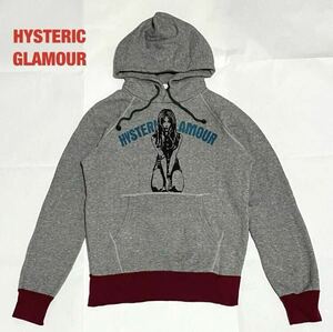 【希少】HYSTERIC GLAMOUR　ヒステリックグラマー　プルオーバーパーカー　ヒスガール　裏起毛　初期タグ　バイカラー　90s　00s　2CF-4870