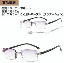 老眼鏡 ＋1.5 遠近両用 ブルーライトカット リーディンググラス シニア メガネ メンズ レディース フチなし 超軽量 TR90 男女 黒 ブラック_画像4