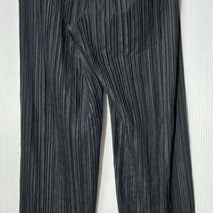 ISSEY MIYAKE 90s イッセイミヤケ プリーツ加工 ストレートパンツ M ブラック IM92-FF917 プリーツプリーズ PLEATS PLEASE me FETEの画像2