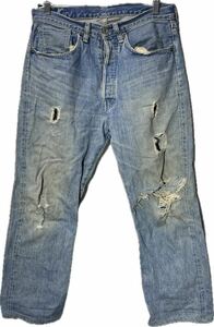 00s Levi's 501XX BIG E 44501ヴィンテージモデル Gパン デニムパンツ 大戦モデル 日本製 W32 赤耳 セルビッジ カンヌキ リーバイス復刻