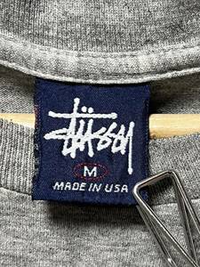90s 00s OLD STUSSY ロゴプリント Tシャツ グレー M USA製 紺タグ ヴィンテージ ステューシー オールドスケート アーカイブ