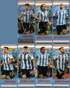 【7枚セット】Topps 2023 ARGENTINA FILETEADO アルゼンチン フィレテアド PABLO AIMAR GABRIEL BATISTUTA PAULO DYBAL