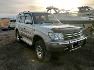 北海道発☆極上LandCruiser Pradoディーゼル　２Inchアップ　改造多数　Authorised inspection1994November　Actual distance１５万キロ台　山や海に☆すぐ乗れます