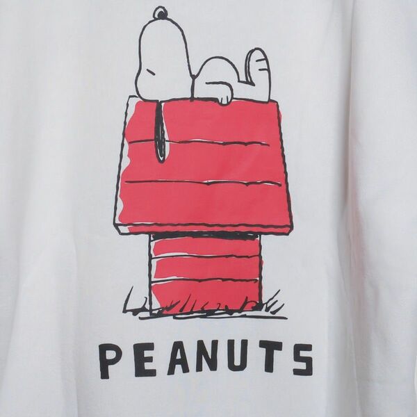 【新品未使用・人気】PEANUTS ピーナッツ SNOOPY スヌーピー ホワイト 白 BIGサイズ ビッグシルエット パーカー