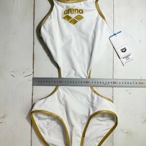 【即決】Arena アリーナ 女性用 競泳水着 Big Logo White USA32の画像7