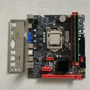 【動作品】B75MマザーボードLGA1155、i5-3470、DDR3 RAM 4gb×2枚の画像1