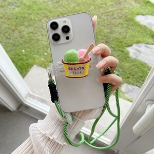 【最先端】 スマホクリップ ストラップ 背面クリップ 可愛い スマホショルダー