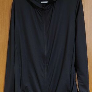 新品 GU MEN UVカット フルジップパーカ長袖　サイズL ブラック