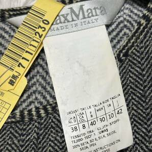 MAXMARA マックスマーラ 白タグ シルク100 ボックスシルエットワンピース 大きいサイズ 42の画像9