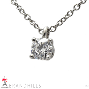  Tiffany necklace sleigh tia diamond 0.21ct F-VS1-3EX PT950 platinum pendant Tiffany&Co ultimate beautiful goods 