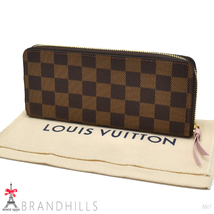 ルイヴィトン 長財布 レディース ダミエ ポルトフォイユ クレマンス ローズバレリーヌ N41626 LOUIS VUITTON 美品_画像3