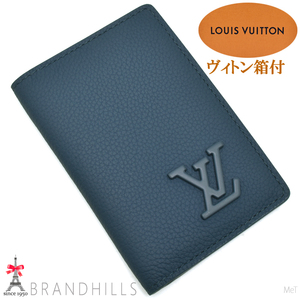 ルイヴィトン カードケース メンズ オーガナイザー ドゥ ポッシュ LVアエログラム ブルー 名刺入れ M81027 LOUIS VUITTON 未使用品