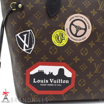 ルイヴィトン トートバッグ ネヴァーフルMM ワールドツアー モノグラム マカサー M42844 LOUIS VUITTON 極美品_画像8