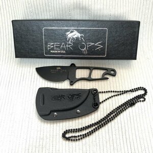 レア 入手困難 USA BEAR O.P.S ベア OPS シースナイフ CC-700-B コンスタントネック キャンプ アウトドア カーボンレスチール IW404AK05BEA