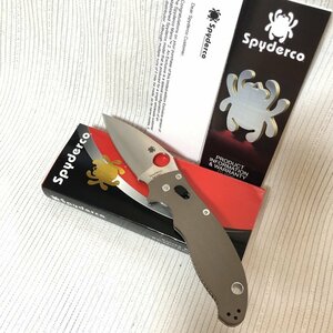 1 jpy ~ new goods SPYDERCO Spy daruko Golden koroladoM390 Manics 2 folding knife Brown G?10 camp IW404BK12SPY_D